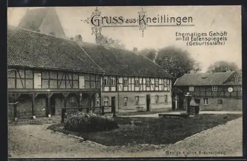 AK Kneitlingen, Gehöft / Geburtsstätte Till Eulenspiegel, Hofansicht