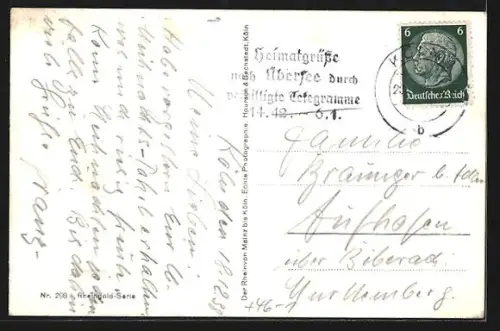 AK Köln-Neustadt, Hohenzollernring mit Strassenbahn und Platz aus der Vogelschau