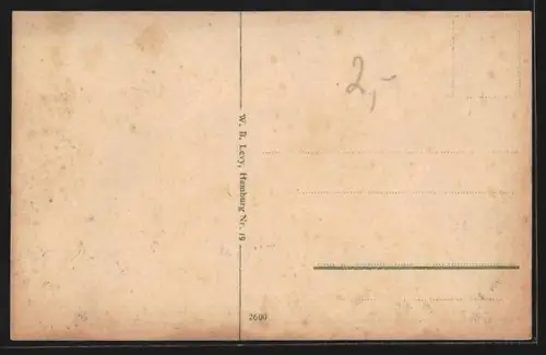 AK Wilhelmshaven, Gökerstrasse mit Strassenbahn, Bismarck-Lichtbild, Litfasssäule