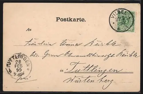 Lithographie Frankfurt /Main, Rossmarkt mit Kutsche, Goethe-Denkmal