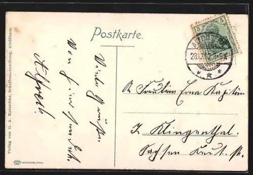 AK Altdöbern, Gräfliches Schloss mit Parkpartie