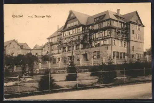 AK Oberhof / Thüringen, Totalansicht des Hotels Thüringer Wald