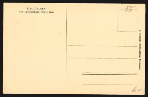 AK Nordhausen, Blick zur alten Lateinschule