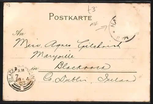 Lithographie Hamburg, Hôtel de l`Europe Lmtd, Innenansicht