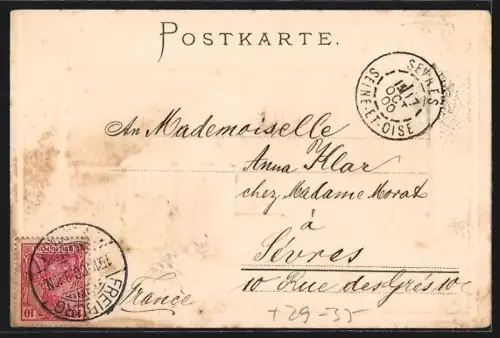 Passepartout-Lithographie Freiburg / Breisgau, Strasse am Stadteingang und Wappen mit Goldverzierungen