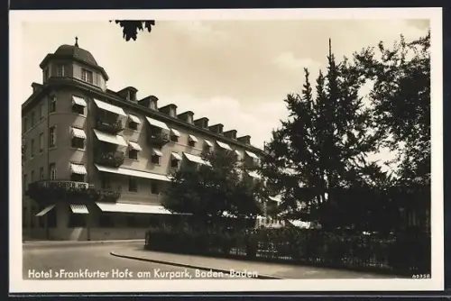 AK Baden-Baden, Hotel Frankfurter Hof am Kurpark