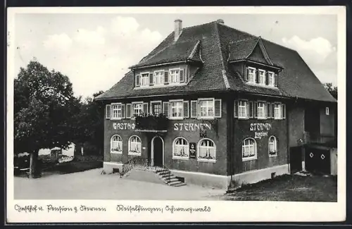 AK Reiselfingen im Feldberggebiet, Gasthof und Pension z. Sternen, Bes. Karl Hinterseh