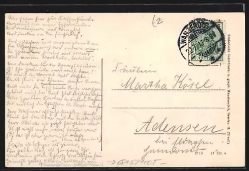 AK Wangerooge, Partie am Cafe Dünenschlösschen, Blick auf die Nordsee