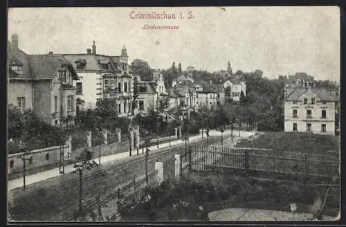 AK Crimmitschau /Sa., Partie in der Lindenstrasse