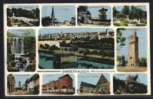 AK Sangerhausen, Moltkewarte, Schule, Stadtpark