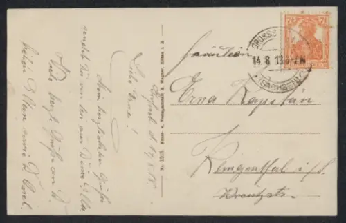 AK Grossschönau / Sachsen, Ortsansicht mit Fabrikgebäuden und Panorama