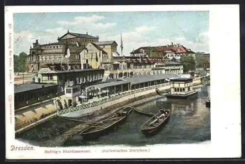 AK Dresden, Helbig`s Etablissement, Italienisches Dörfchen