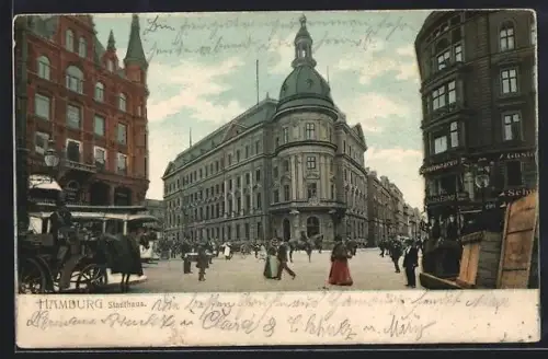 AK Hamburg-Neustadt, Blick zum Stadthaus