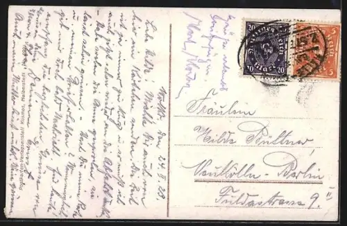 AK Nordhausen, Rathaus, Judentürme und Schule, Lutherplatz mit Lutherdenkmal, Kornmarkt mit Neptun