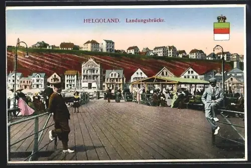 AK Helgoland, Auf der Landungsbrücke