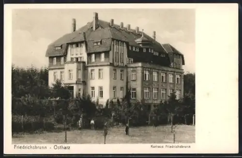 AK Friedrichsbrunn /Ostharz, Kurhaus Friedrichsbrunn, Erholungsheim der Deutschennationalen Krankenkasse Hamburg