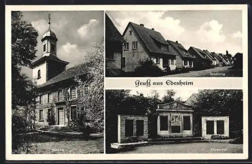AK Edesheim / Leinetal, Kirche, Siedlung, Ehrenmal