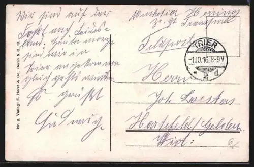 AK Trier, Nordallee mit Porta Nigra