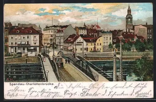 AK Berlin-Spandau, Blick zur Charlottenbrücke