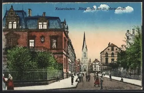 AK Kaiserslautern, Königstrasse mit St. Marienstrasse