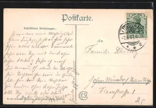 AK Lehde /Spreewald, Gasthaus zum fröhlichen Hecht