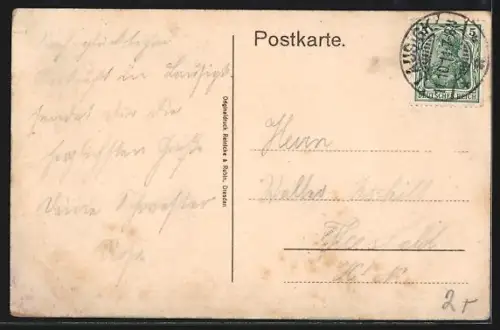 AK Bad Lausick, Gondelteich mit Villen