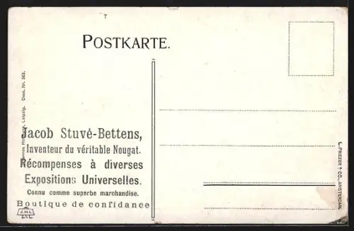 AK Leipzig, Naschmarkt und Goethedenkmal