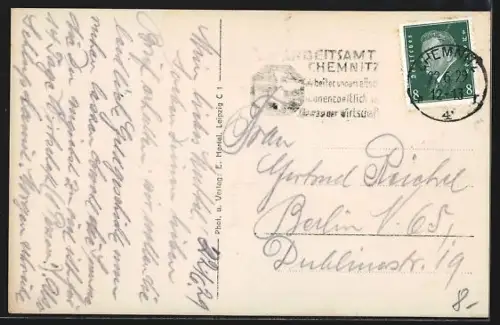 AK Chemnitz, Johannesplatz mit Hotel Rosenhof