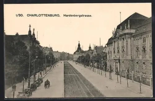 AK Berlin-Charlottenburg, Blick in die Hardenbergstrasse