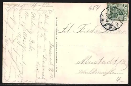 AK Pössneck, Markt mit Rathaus und Brunnen