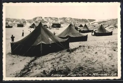 AK Hörnum /Sylt, Zeltlager Neumünster in den Dünen