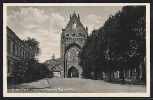 AK Gransee /Mark, Ruppiner Strasse, Ruppiner Tor
