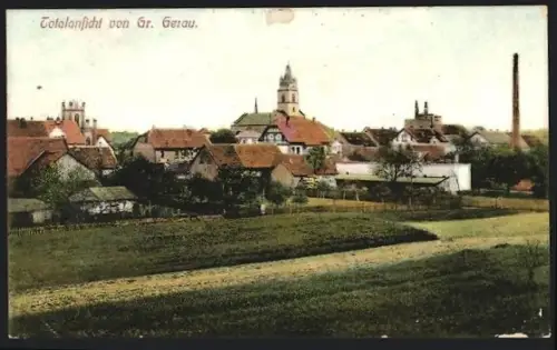 AK Gr. Gerau, Totalansicht vom Feld aus