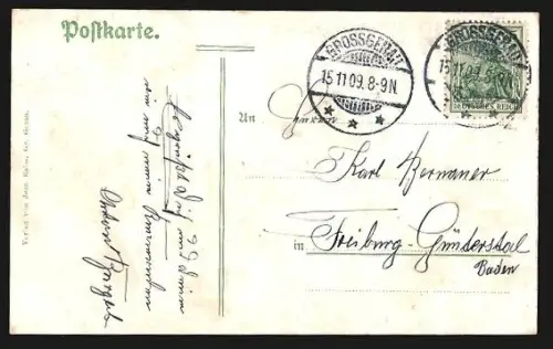 AK Gr. Gerau, Totalansicht vom Feld aus