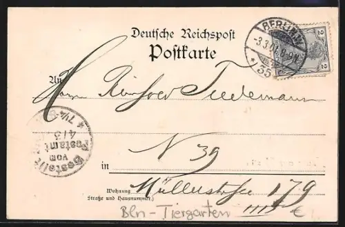 AK Berlin-Tiergarten, Berliner am Lützowplatz