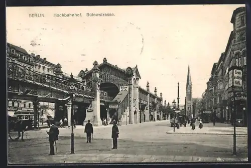 AK Berlin-Schöneberg, Hochbahnhof in der Bülowstr.