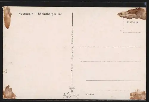 AK Neuruppin, Partie am Bahnhof Rheinsberger Tor