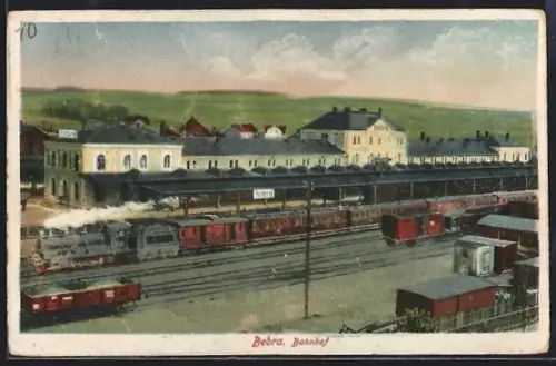 AK Bebra, Totalansicht vom Bahnhof