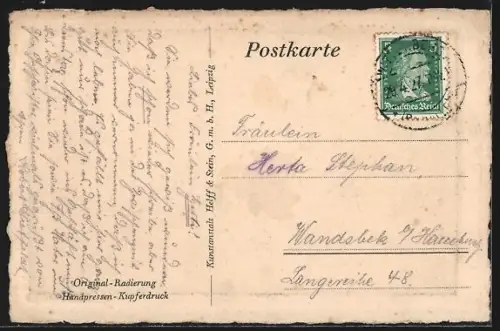 Künstler-AK Wittenberg / Elbe, Blick auf den Markt aus erhöhter Position