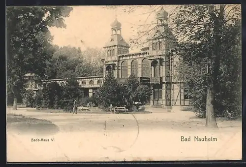 AK Bad Nauheim, Blick auf das Bade-Haus V