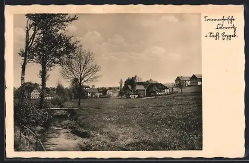 AK Colmnitz /Sächs. Erzgeb., Ortsansicht vom Bach aus