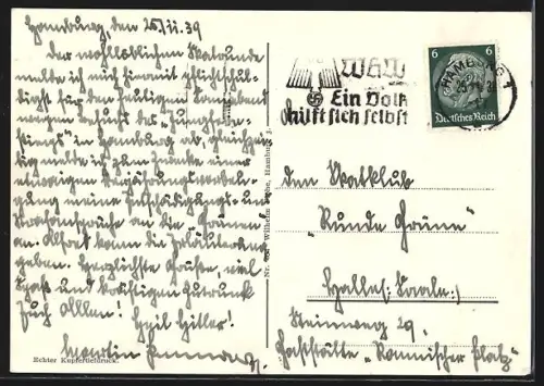 AK Hamburg-St. Pauli, Spielbudenplatz mit Geschäften