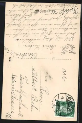 AK Oberstein, Felsenkirche Oberstein, Beleuchtung 1927