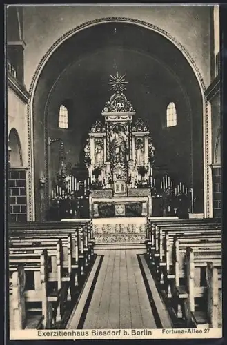 AK Biesdorf b. Berlin, Exerzitienhaus Biesdorf, Fortuna-Allee 27, Innenansicht