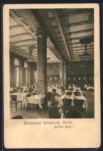 AK Berlin, Gelber Saal der Weinstube Kempinski