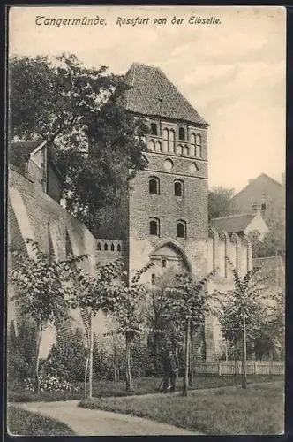 AK Tangermünde, Rossfurt von der Elbseite
