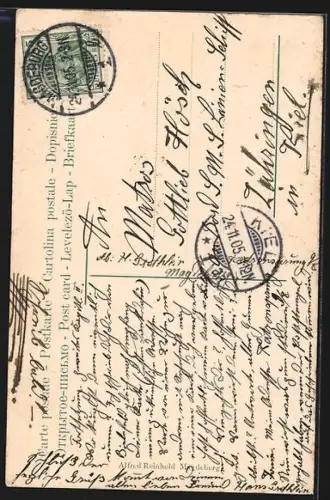 AK Magdeburg, Kaiser Wilhelm-Platz, Bismarck-Denkmal, Alter Markt, Werder, Elbbahnhof