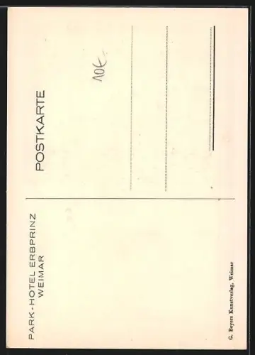 AK Weimar / Thüringen, Park-Hotel Erbprinz, Liszt-Salon