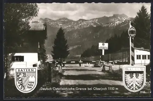 AK Oberjoch /Hochallgäu, Deutsch-Östereichische Grenze