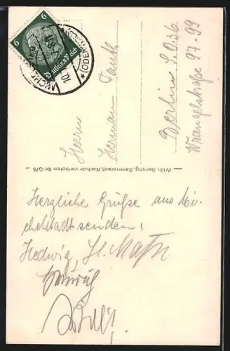 AK Michelstadt im Odenwald, Marktplatz mit Rathaus